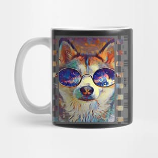 Cool Siberian Husky Pop Art Camera Roll Movie Star Huskies Funny Dog Gifts Mug